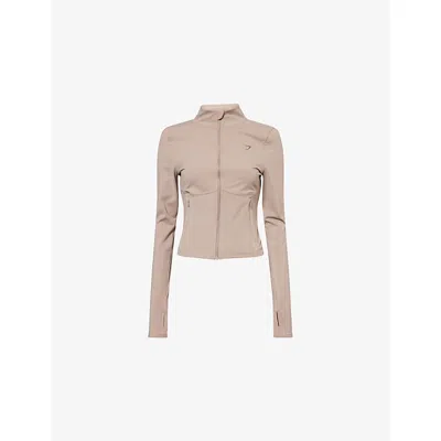Gymshark Womens Brown Elevate Rlse™ Jersey Track Top