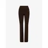 Gymshark Womens Brown Luxe Seamless Flare Modal-jersey Leggings