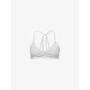 Gymshark Womens  Minimal-coverage Cotton-jersey Sports Bra