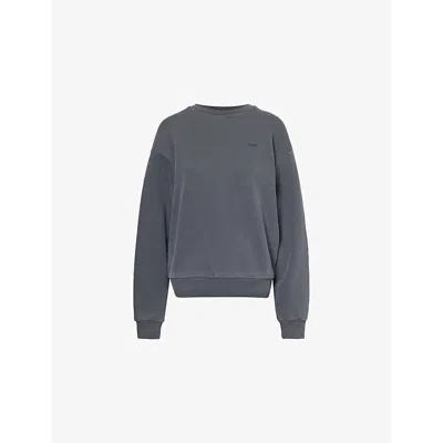 Gymshark Womens  Everywear Relaxed-fit Cotton-jersey Sweatshirt In Gs Bck Pig Grmnt