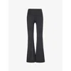 Gymshark Womens  Elevate 2.0 Flared Stretch-woven Leggings In Gs Black