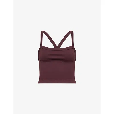 Gymshark Womens Gs Cherry Purple Everyday Seamless-ribbed Top Xl