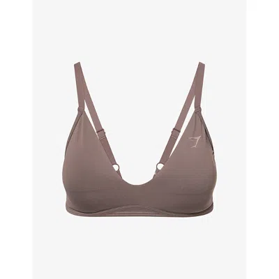 Gymshark Womens Gs Cool Brown Soft Sculpt Sports Bra In Multi