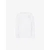 Gymshark Womens  I Love Squats Graphic-print Cotton Sweatshirt In Gs White