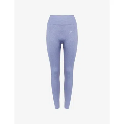 Gymshark Womens Gs Wrn Blue/peri Blu Mrl Lift Contour Seamless Stretch-woven Leggings Xs