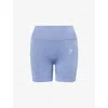 Gymshark Womens Lift Seamless Jersey Shorts Gs Wrn Blue/peri Blu Mrl Xl In Blue