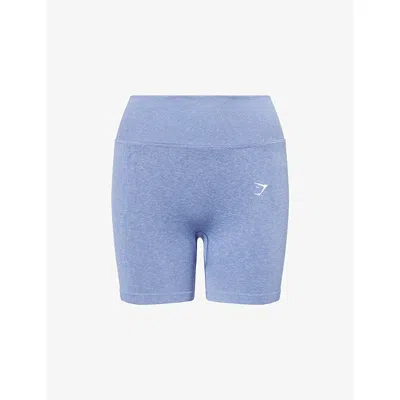 Gymshark Womens Lift Seamless Jersey Shorts Gs Wrn Blue/peri Blu Mrl Xl