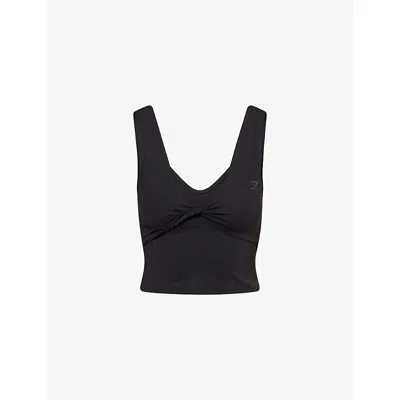 Gymshark Womens Gs Black Bareform Stretch-jersey Tank Top Xs