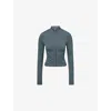 Gymshark Womens Teal Elevate Rlse™ Jersey Track Top In Green