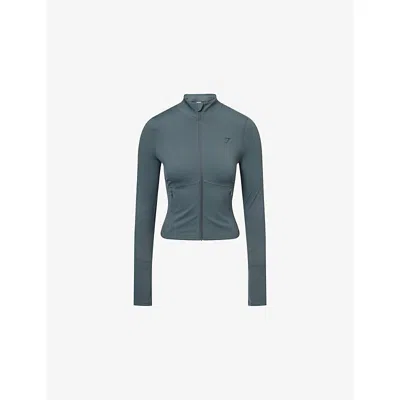 Gymshark Womens Teal Elevate Rlse™ Jersey Track Top In Green