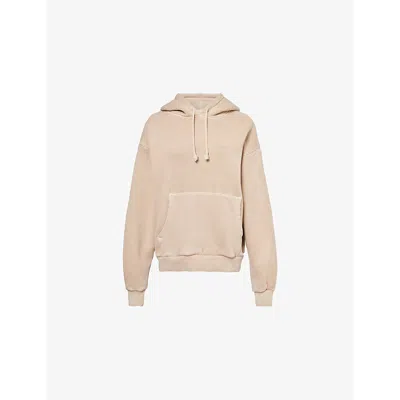 Gymshark Womens  Everywear Kangaroo-pocket Cotton-jersey Hoody In Gs Dp Bge/pgmnt Grmnt