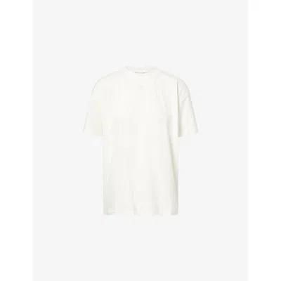 Gymshark Womens Gs Soft White Lifestyle Club Graphic Cotton T-shirt In Neutral