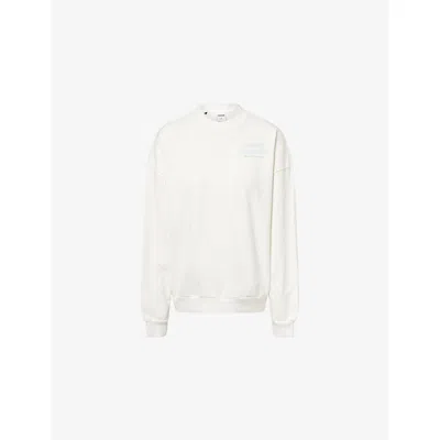 Gymshark Womens Gs Soft White Lifestyle Club Graphic Cotton-blend Sweatshirt