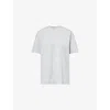 Gymshark Womens Oversized Dropped-shoulder Cotton T-shirt Light Grey Core Marl Xs In Gray