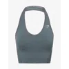 Gymshark Womens  Vital Seamless Halter Neck Jersey Tank Top In Gray