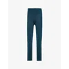 Gymshark Womens Vital Shine Textured Tapered-leg Mid-rise Stretch-woven Leggings Gs Strong Teal In Gs Strong Teal