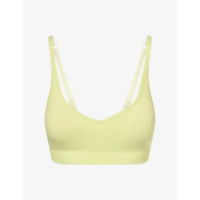 Gymshark Womens Gs Sorbet Yellow Vital Sports Bra In Green