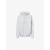 Gymshark Womens Training Oversized Cotton-jersey Hoody Light Grey Core Marl Xs In White