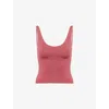 Gymshark Womens Pink Soft Sculpt Shelf Adjustable Shoulder-straps Stretch-woven Top In Pink