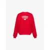 Gymshark Womens Red Varsity Graphic Cotton-blend Sweatshirt In Red