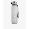 Gymshark Branded Plastic Sports Bottle In River Stne Gry/drft Gry