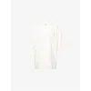 Gymshark Womens White Varsity Text-print Stretch-cotton T-shirt In White