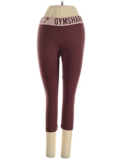 Pre-owned Gymshark Yoga Pants In Burgundy