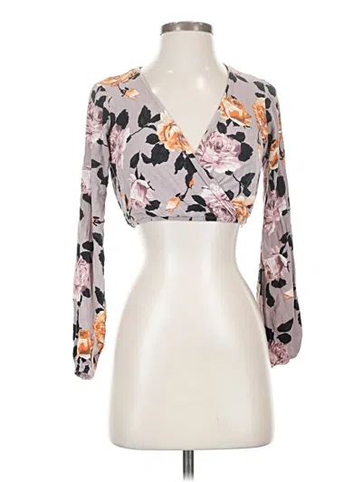 Pre-owned Gypsies & Moondust 3/4 Sleeve Blouse In Gray