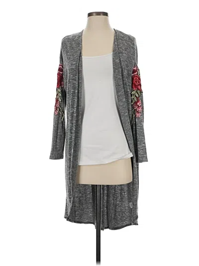 Pre-owned Gypsies & Moondust Cardigan Sweater In Gray