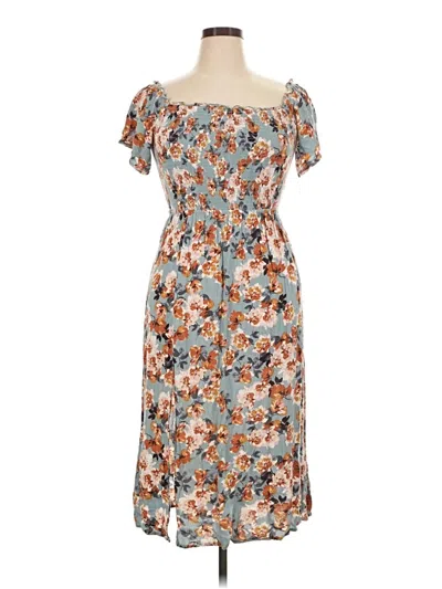 Pre-owned Gypsies & Moondust Casual Dress In Brown