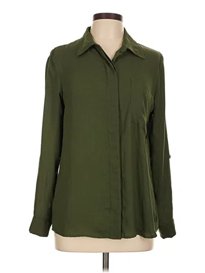 Pre-owned Gypsies & Moondust Long Sleeve Blouse In Green
