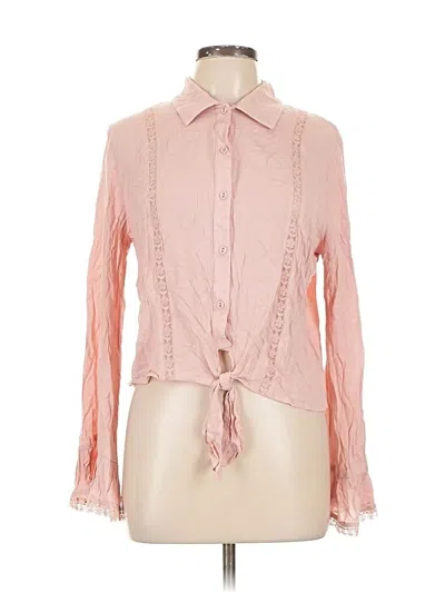 Pre-owned Gypsies & Moondust Long Sleeve Blouse In Pink