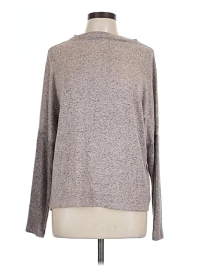 Pre-owned Gypsies & Moondust Long Sleeve Top Gray Turtleneck Tops