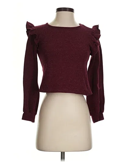Pre-owned Gypsies & Moondust Pullover Sweater In Burgundy