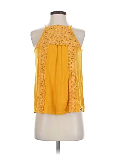 Pre-owned Gypsies & Moondust Sleeveless Blouse In Yellow