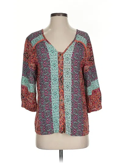 Pre-owned Gypsy 05 3/4 Sleeve Blouse In Blue