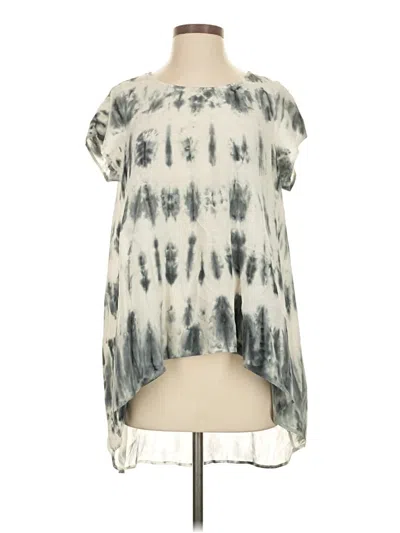 Pre-owned Gypsy 05 Short Sleeve Top Silver Tie-dye Pattern Cold Shoulder Neckline Tops