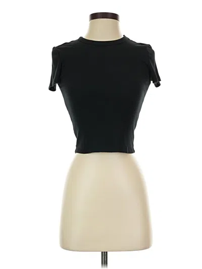 Pre-owned Gypsy & Jade Short Sleeve Turtleneck In Black
