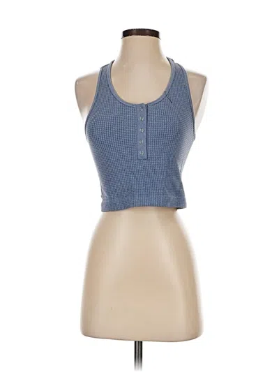 Pre-owned Gypsy & Jade Tank Top Blue Halter Neckline Tops