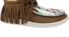 Gypsy Jazz Mooma Fringe Slip-on Shoes In Tan & Turquoise In Multi