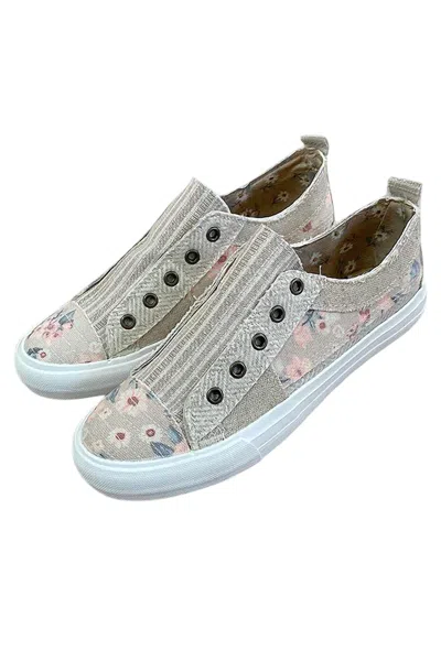 Gypsy Jazz Women's Alice Floral Slip On Sneakers In Peach Floral In Multi