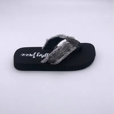 Gypsy Jazz Women's Cha-ching Flip Flops In Grey In Black