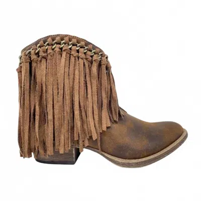 Gypsy Jazz Women's Juno Boot With Fringe In Tan In Multi