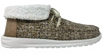 Gypsy Jazz Women's Marsha Sherpa Lined Casual Shoe In Tan In Gray