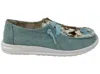 GYPSY JAZZ WOMEN'S "MOOMA" COW SLIP-ON SHOES IN TURQUOISE