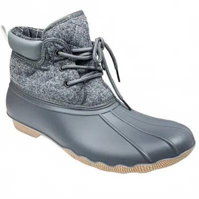 Gypsy Jazz Women's Quack Lace Up Duck Boots In Gray