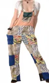 Gypsy Rose Recycled Patchwork Overalls In Multi In Multi
