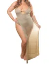 Gyv Me Body Sophisticated Lady Skirt Mesh In Champagne In White