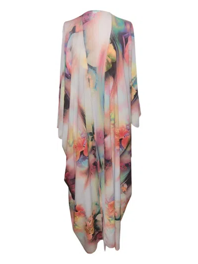 Gyv Me Body Women's Giant Kimono In Water Lily In Multi