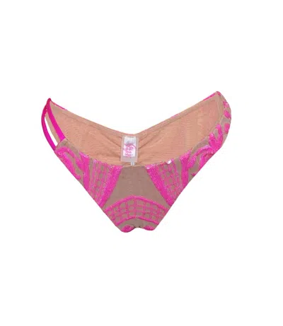 Gyv Me Body Women's Side Hip Brazilian Bikini In Berry In Pink